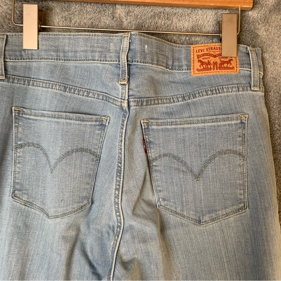 Levis 314 Shaping Straight Light Wash 31W/32L Stretchy Denim Jeans High Rise 70s - Picture 14 of 15